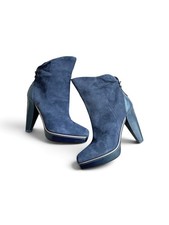 Damen High Heel Stiefeletten Boots navy Marke...