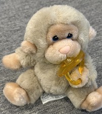 Russ Chee Chee Baby Monkey Plush With Pacifier 9" Tall Vintage B-24