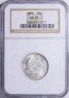 1892 Barber Quarter : NGC MS65 Blazing White