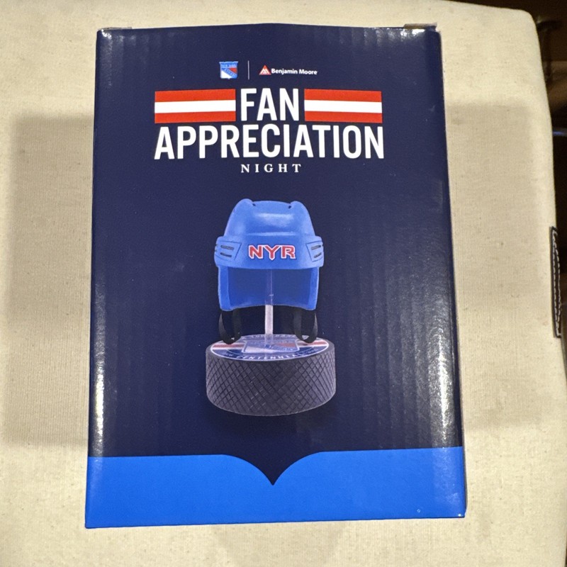 New York Rangers Fan Appreciation Night Centennial Edition Blue Bobblehead NHL