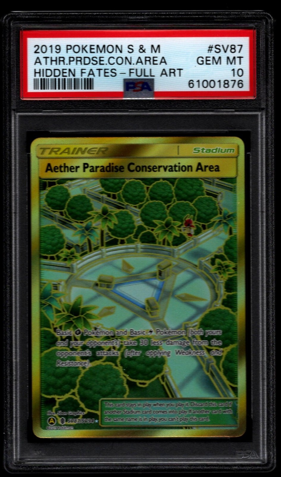PSA 10 Aether Paradise Conservation Area Holo Hidden Fates SV87/SV94 Pokemon