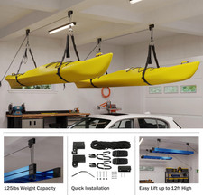 RAD Sportz Kayak Hoist 2-Pack Garage Storage Pulley Lift 125lb for Kayak Canoe