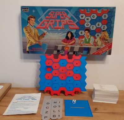 Supergrips v. Parker , Brettspiel aus 1990 (unvollständig)