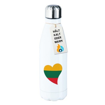 Trinkflasche Litauen Flagge Herz Geschenkidee Litauen Geschenk Präsent Mitbrings