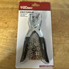 Grommet Eyelet Pliers Kit, 100pc Grommet Tool Kit for Leather/Belt/Shoes/Crafts