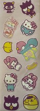 SANRIO FRIEND Stickers 12pc Hello Kitty My Melody Cinnamoroll Kuromi Badtz-Maru