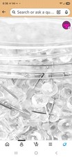 500 Clear Push Pins Steel Point with Plastic Head, Decorative Thumb Tacks for