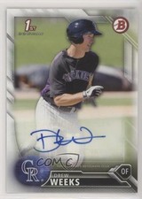 2016 Bowman Retail Prospect Auto Drew Weeks #PA-DW Auto b1p