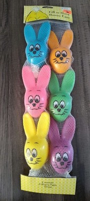 Vintage Dayton Hudson 90s Easter Hanging Bunny Eggs Plastic Colorful Bunnies