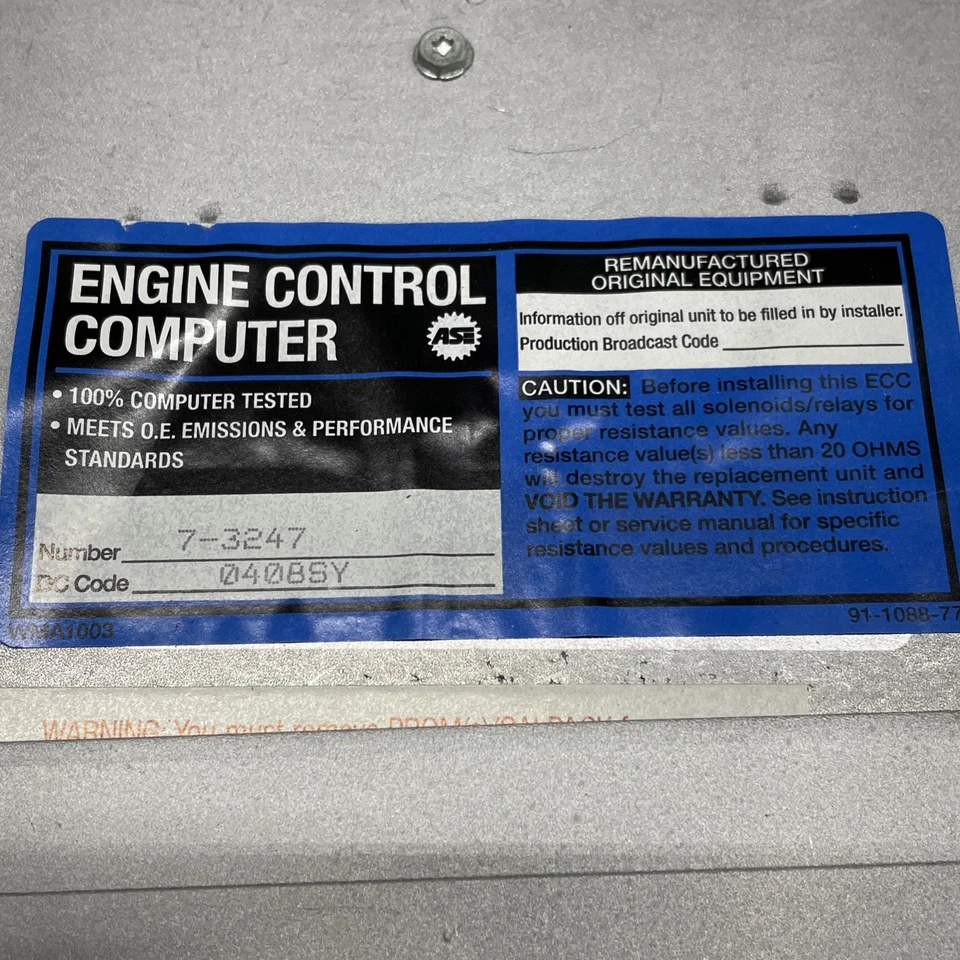 1995 Buick Pontiac Oldsmobile 3.8L Engine Computer Control Module ECM ECU - Imagem 3 de 4