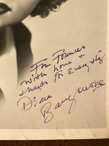 Foto autografata firmata Diana Barrymore con certificato di autenticità Nightmare Eagle Squadron RARA - Foto 2 di 4