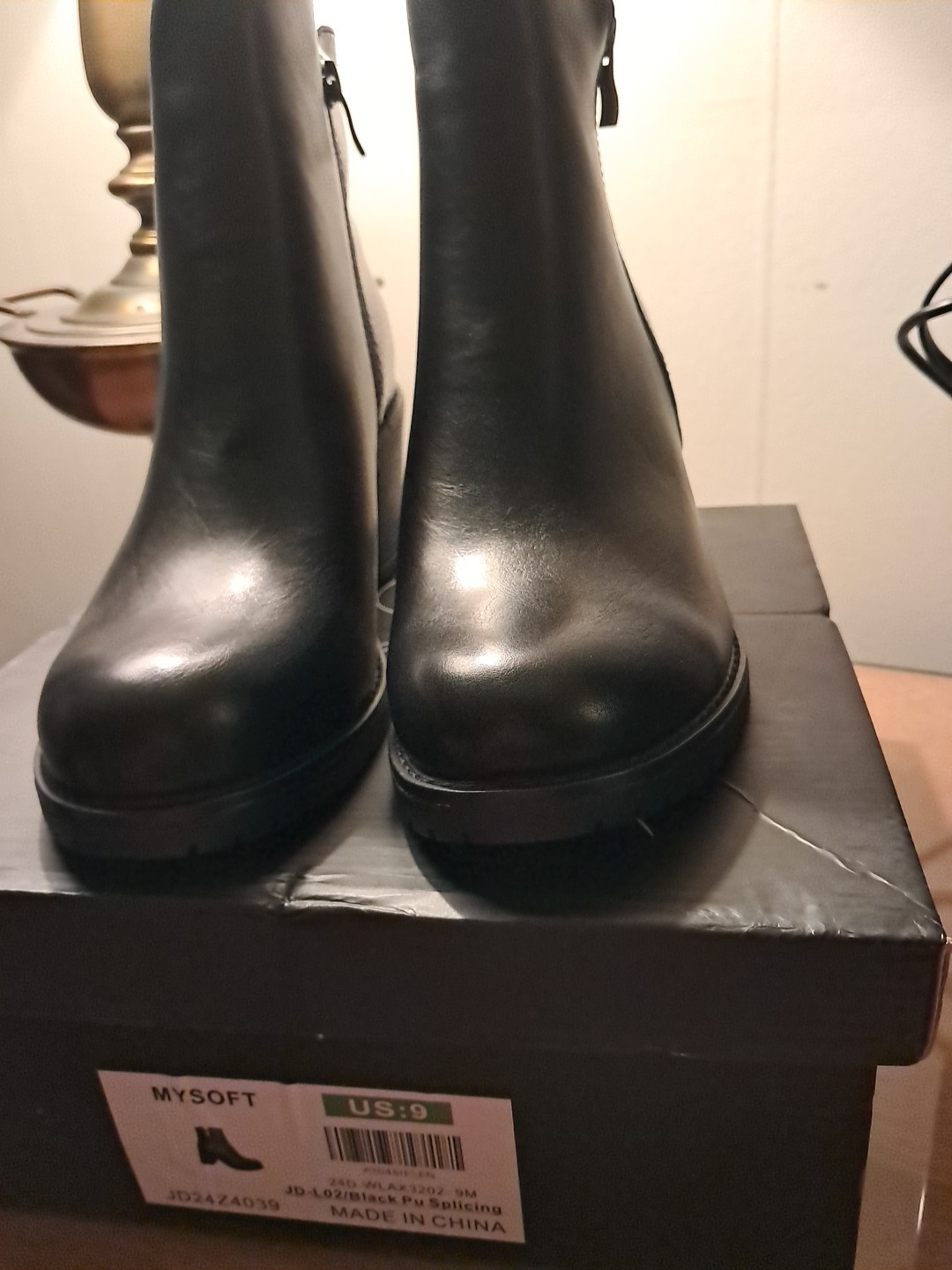 Botas negras Mysoft para mujer talla 9