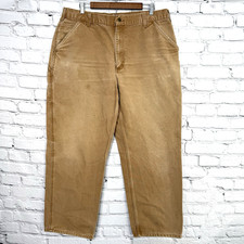 Carhartt Mens Washed Duck Work Pants 38x30 Original Dungaree Fit B11-BRN 2016 B