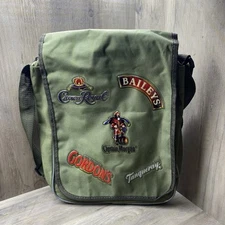 Vintage Captain Morgan Crown Royal Baileys Gordons Tanqueray Promo Messenger Bag