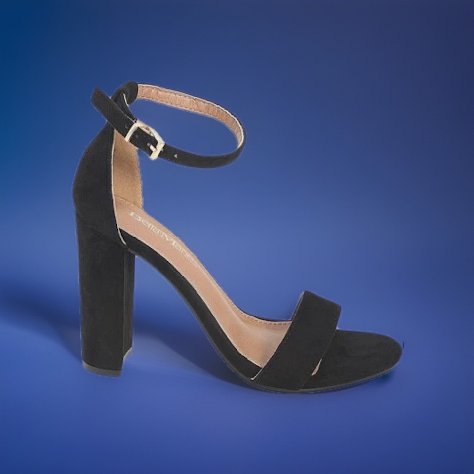 Bella Marie Women's Strappy Block Heel Sandal - Ankle Strap High Heel Dress Sandals