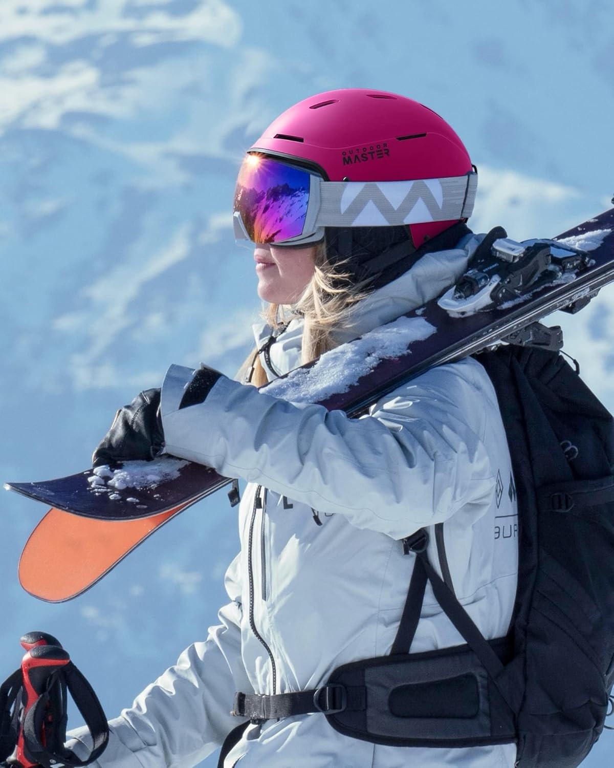 OutdoorMaster Kelvin Ski Helmet/Snowboard Helmet for Men, Women & Youth Sz Large