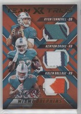 2018 Panini XR Team Trios Materials Orange /25 Kalen Ballage Kenyan Drake 0t58