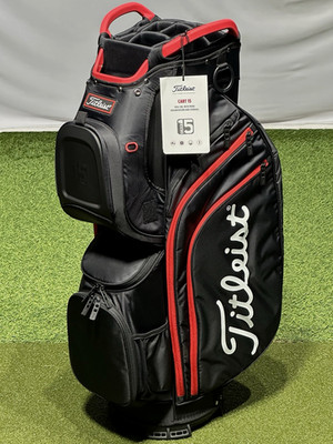 Titleist Cart 15 Golf Cart Bag TB22CT8 Black/Black/Red NEW! | eBay