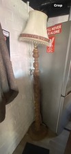 Vintage tall wooden hand carved floor lamp, Beautiful condition