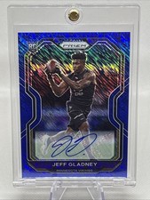 2020 Prizm Rookie Jeff Gladney 399 Blue Shimmer Prizm Autographs /25 Vikings NM+