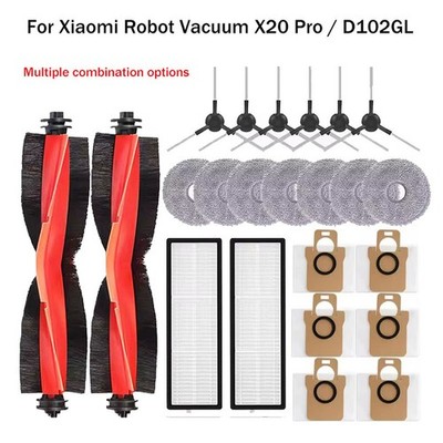 Main Roller Side Brush Filter For Xiaomi X20 Pro (D102GL) Robot Vacuum Parts lot