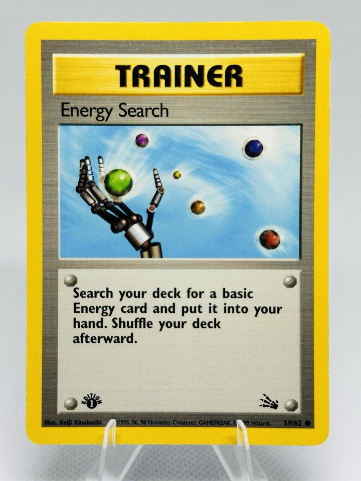 Energy Search 59/62 1st Edition Fossil 1999 Pokémon Card WotC – NM