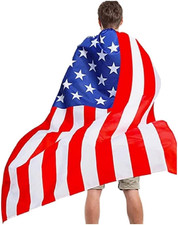American Flag Costume Cape, USA Flag for 4Th of July Independence Day Celebratio