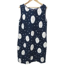 mina perhonen Cross Bird sleeveless knee-length dress, size 40, navy, Women USED