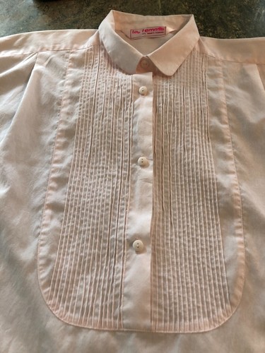 Blusa Vintage "la Femme - It's Miami's Fashion" Rosa Manga Larga Dobladillo con Volantes, L - Imagen 2 de 16