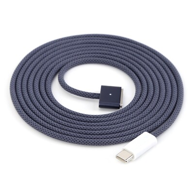 Blue 2m USB Type C To Magsafe Cable Cord for MacBook Pro 13-inch M1, 2020  M2