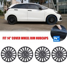 14 4pcs Wheel Covers Full Rim Snap On Hub Caps For R14 Tire Steel Replacement