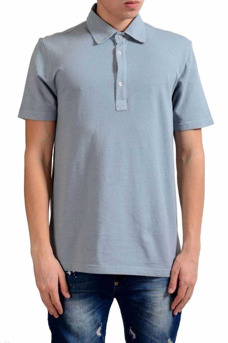 Malo Men's Light Gray Short Sleeve Polo Shirt US M IT 50