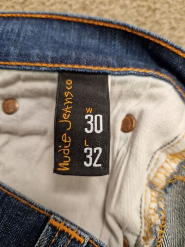 Vaqueros para hombre NUDIE Grim Tim (Slim) W30 L32 STRETCH #l466 - Imagen 12 de 18