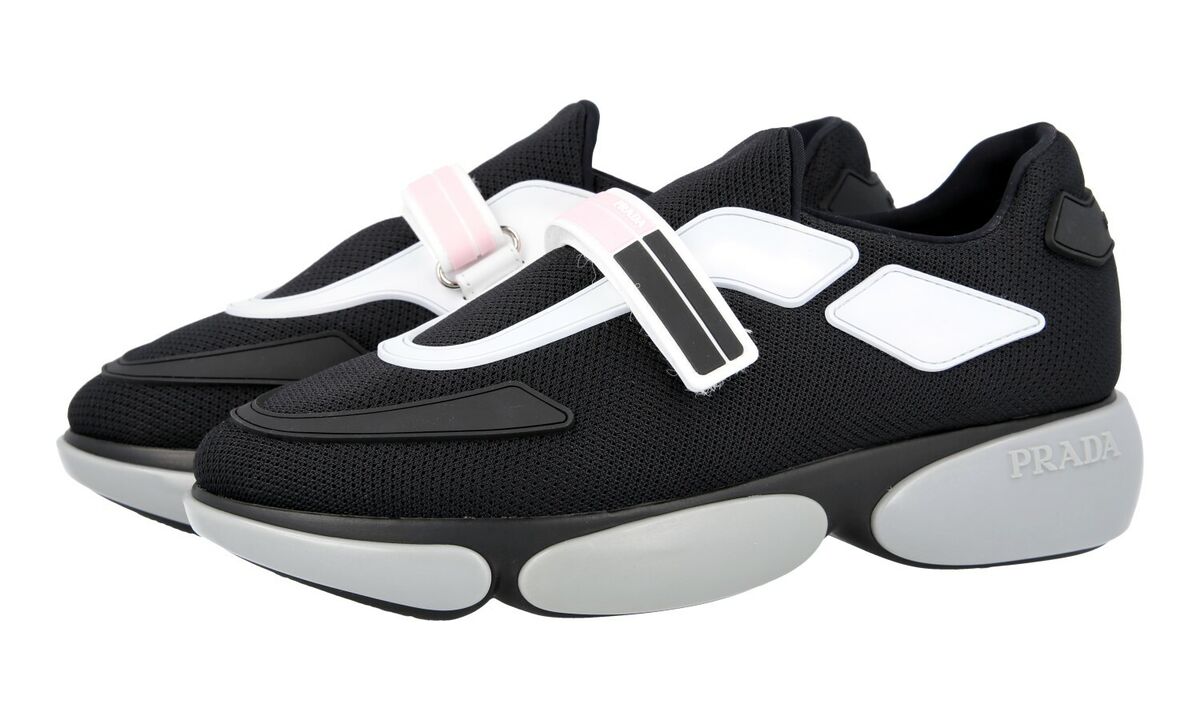 PRADA CLOUDBUST SNEAKERS SHOES 1E293I BLACK WHITE GREY NEW PRADA CLOUDBUST SNEAKERS SHOES 1E293I BLACK WHITE GREY NEW