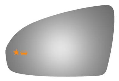 Flat Left Side Mirror For 18-19 Mitsubishi Eclipse Cross W/O Backing Plate