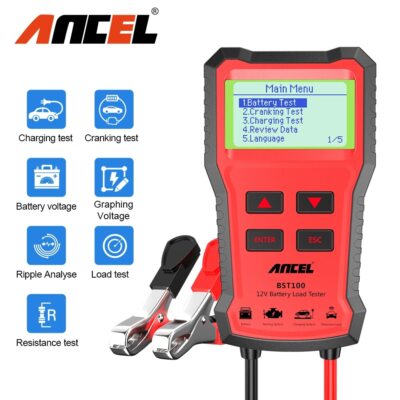 Car Battery Tester 12V Battery Analyzer Cranking Charging Circut Test Scan Tool