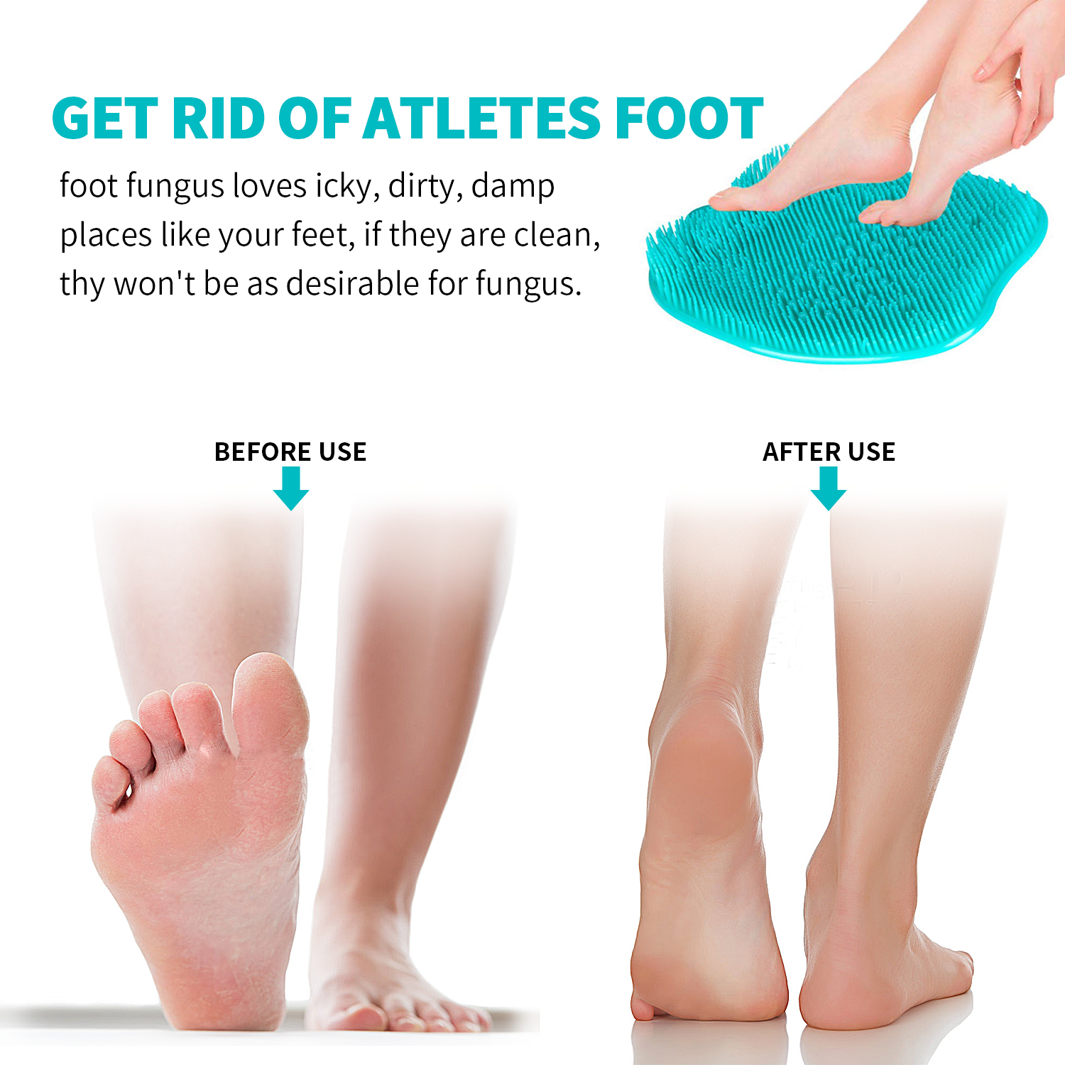 Shower Foot Scrubber Back Massager antislip Bath easy Clean NonSlip