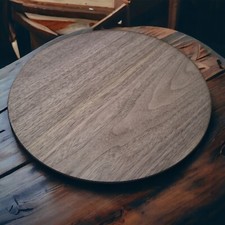 Walnut Wooden 38.5cm Lazy Susans - Rotating Table Centerpiece, Custom Engraving