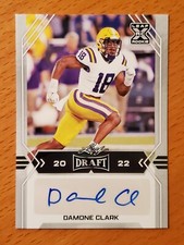 2022 Leaf Draft and Prospects Autographs White #BADC1 Damone Clark LSU Cowboys