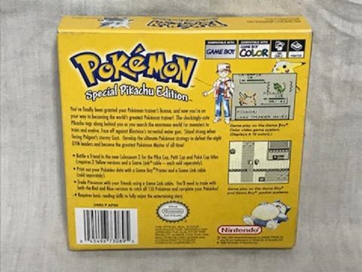 Original POKEMON YELLOW (Nintendo Game Boy) Complete in Box CIB Tested  Saves