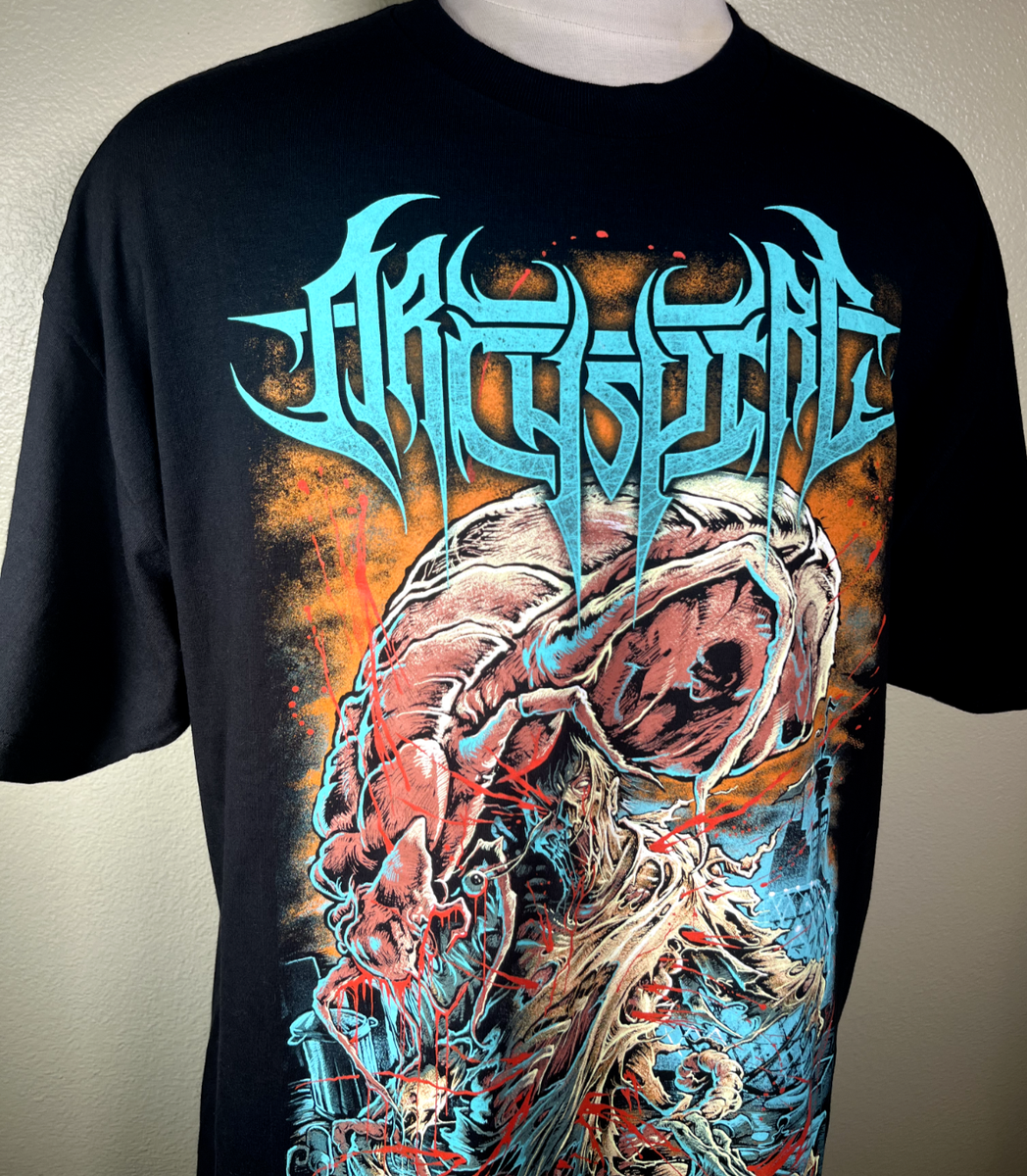 Archspire Black Cotton 3D Graphic Canadian Band T-Shirt Men's XXL