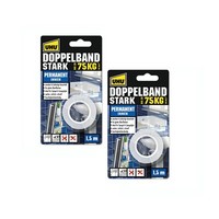 2X Uhu Doppelband Stark Bis 75Kg 1,5M X 19Mm Permanent Innen Montage Klebeband