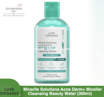 Luxe Organix Miracle Solutions Acne Derm+Micellar Cleansing Beauty Water (300ml)