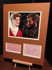 KATHARINE HEPBURN PETER O'TOOLE Genuine Authentic Signed 18x14 Display CAv COA