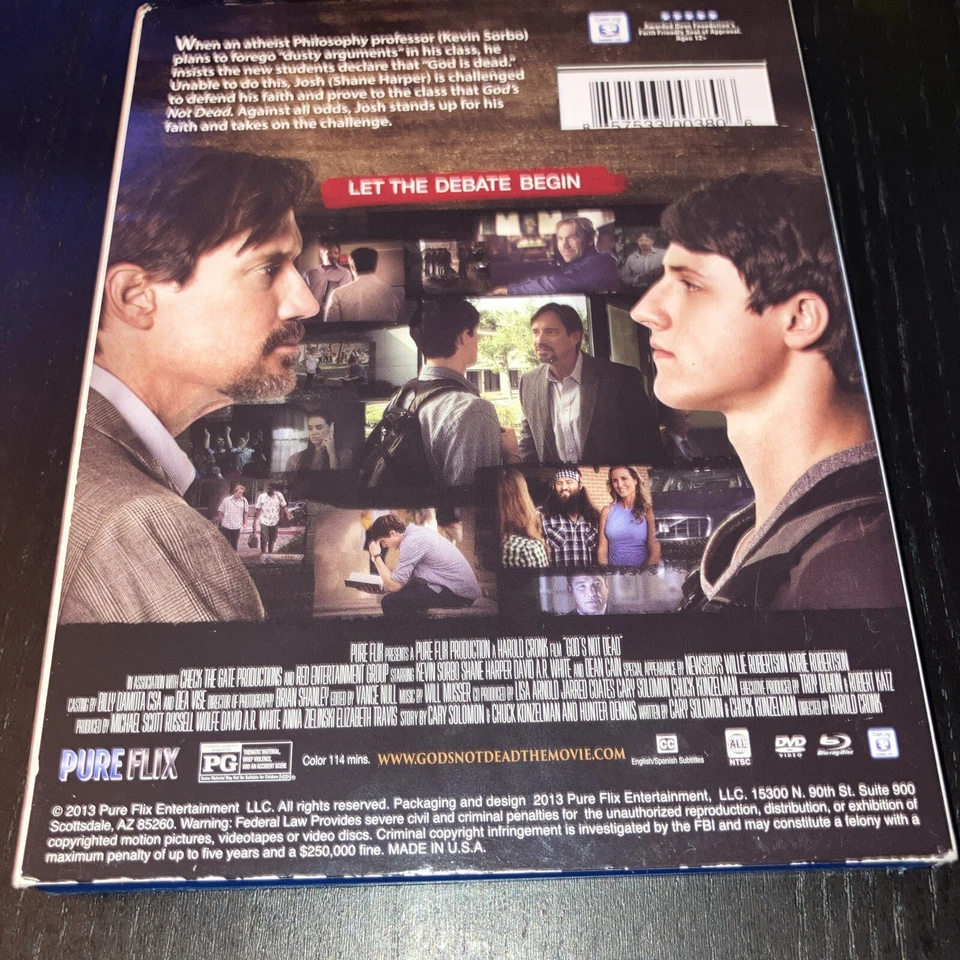 God's Not Dead (Blu ray 2013) with case + slipcover - Image 2 of 3