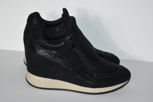 geox nydame wedge sneaker black