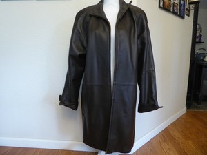 lambskin swing coat