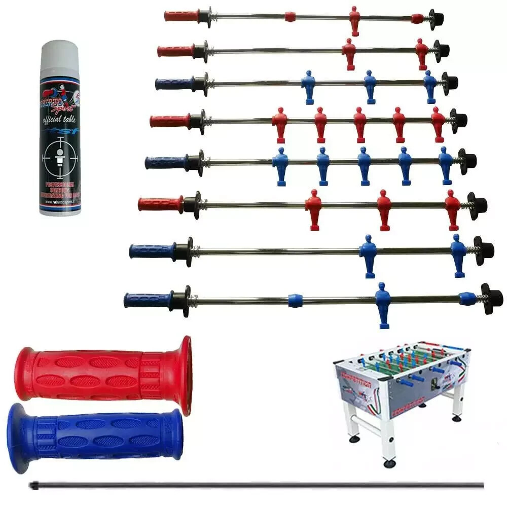 Calcio Balilla Roberto Sport aste modello Competition con molle boccole manopole