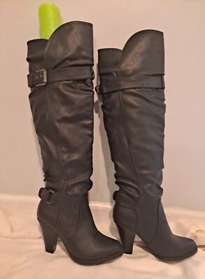 💖Charlotte Russe Black Tall Knee High Size-6