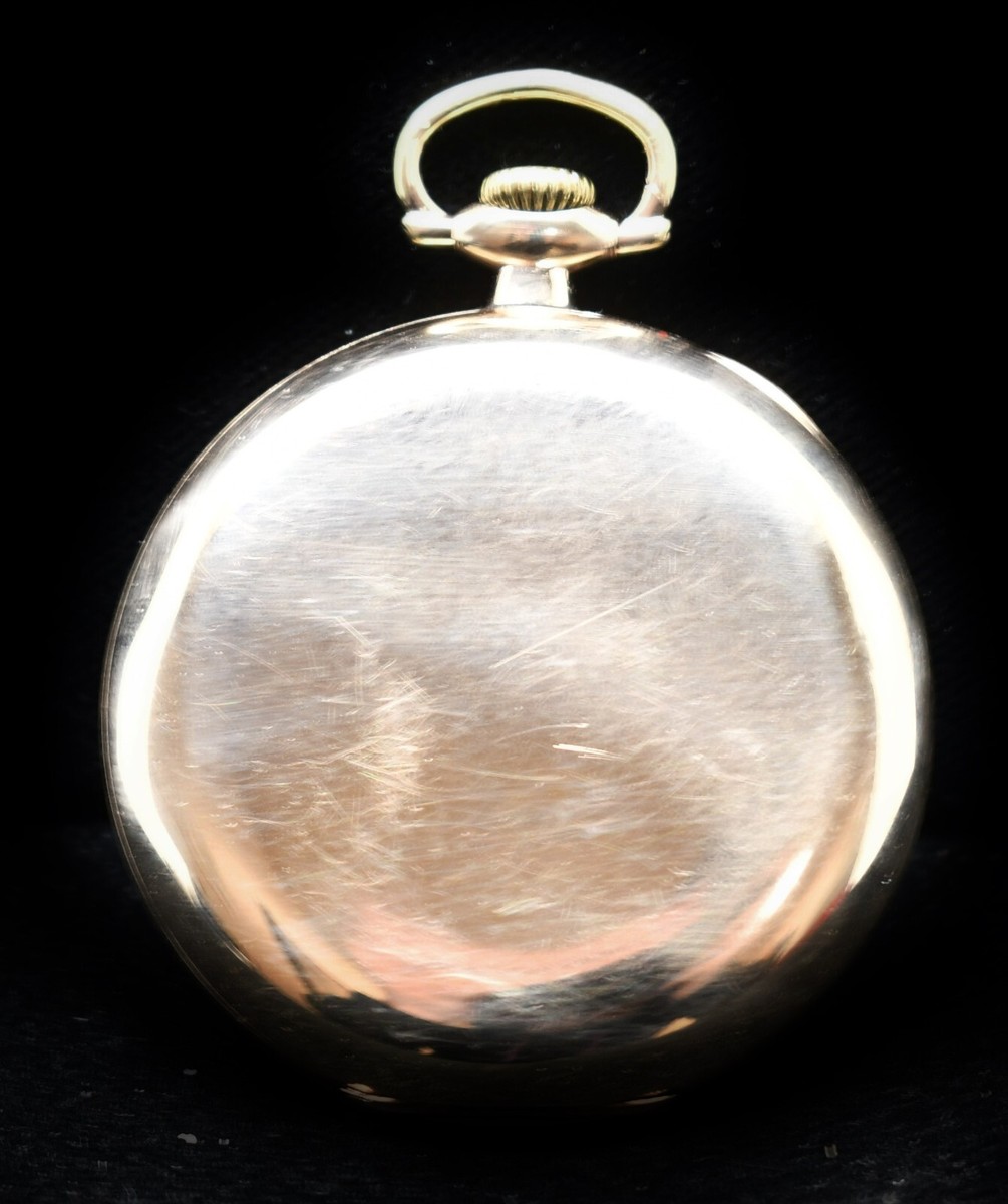 1915 Waltham Wind Indicator 21 Jewel Open Face Gold Filled Pocket